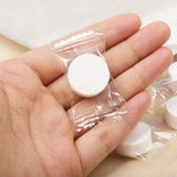 100 Counts 100% Viscose Biodegradable Compress Tablet Facial Tissues Coin Tissue Disposable Face Towel Compressed Towels For Daily Travel